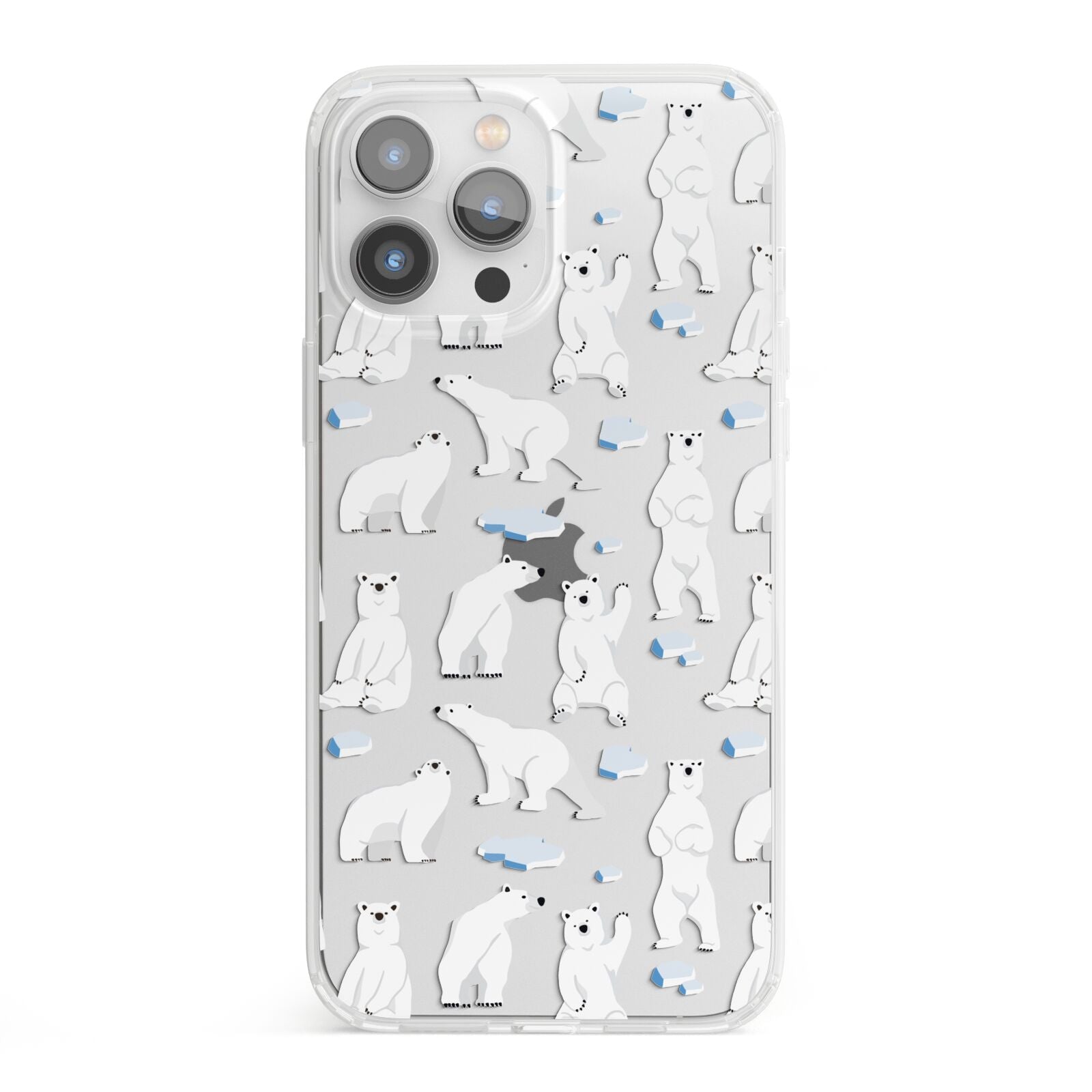 Polar Bear iPhone 13 Pro Max Clear Bumper Case