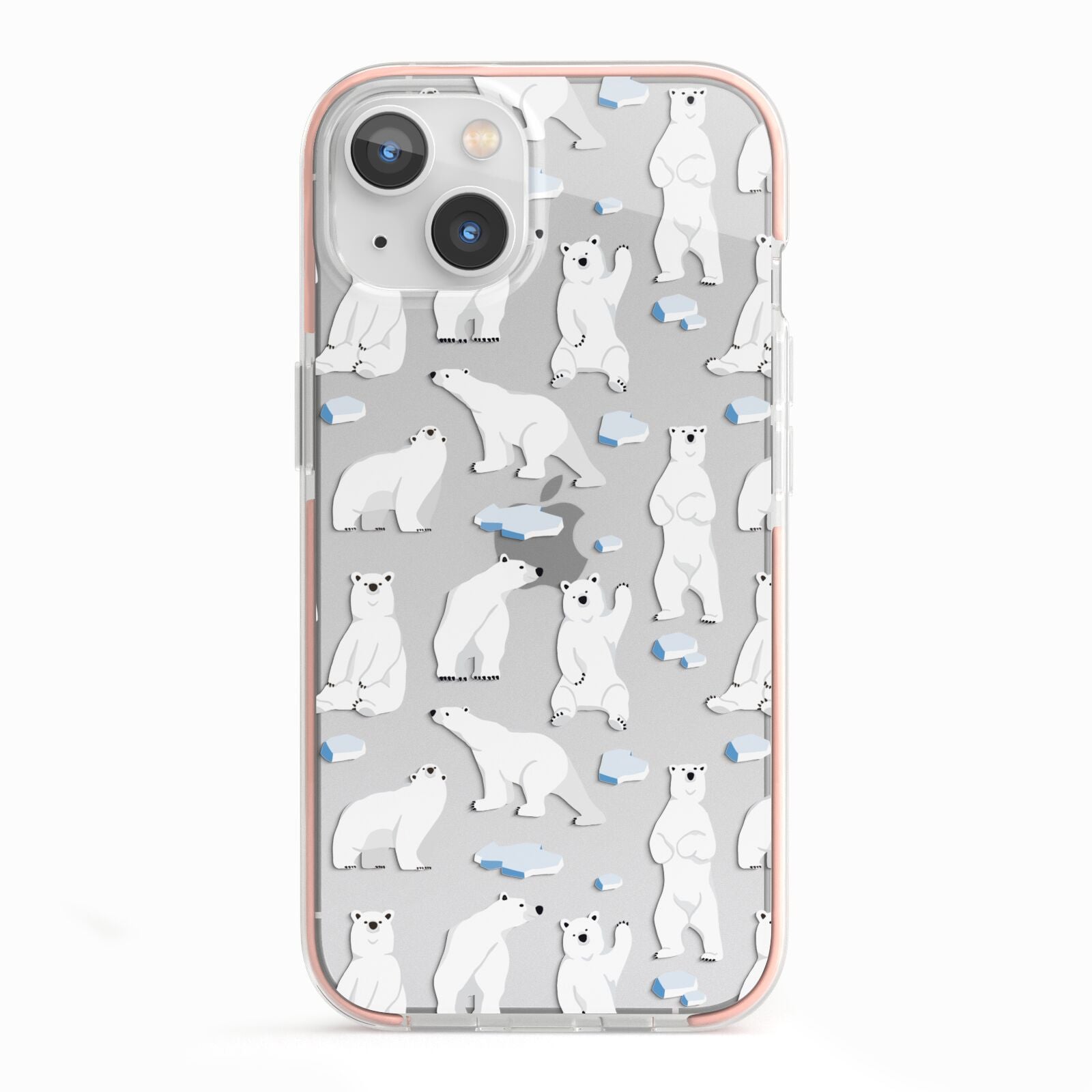 Polar Bear iPhone 13 TPU Impact Case with Pink Edges