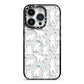 Polar Bear iPhone 14 Pro Black Impact Case on Silver phone