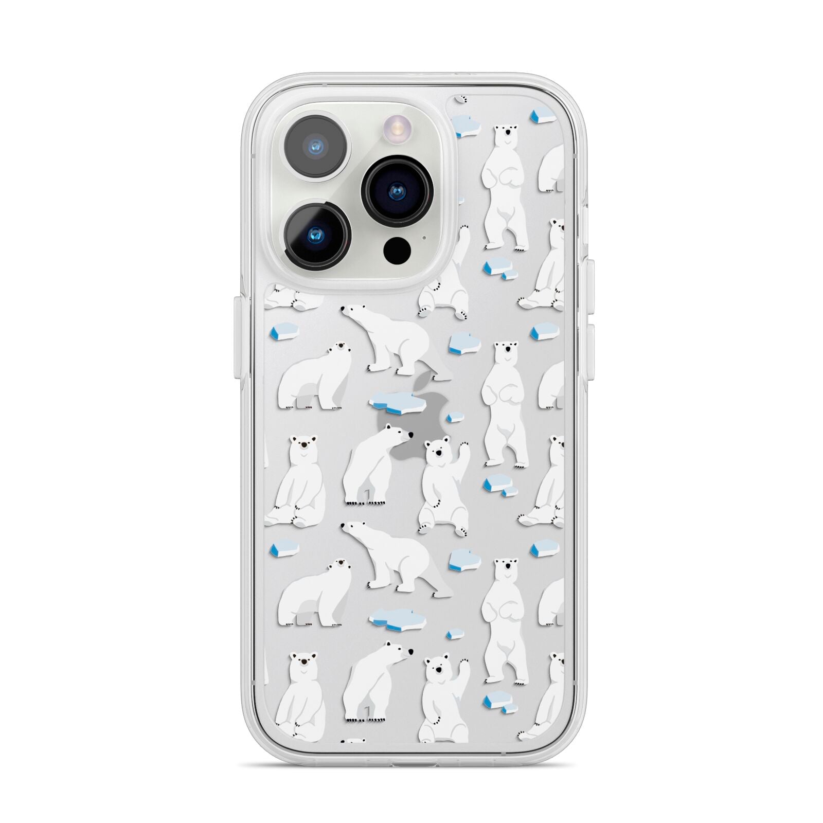 Polar Bear iPhone 14 Pro Clear Tough Case Silver