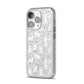 Polar Bear iPhone 14 Pro Glitter Tough Case Silver Angled Image