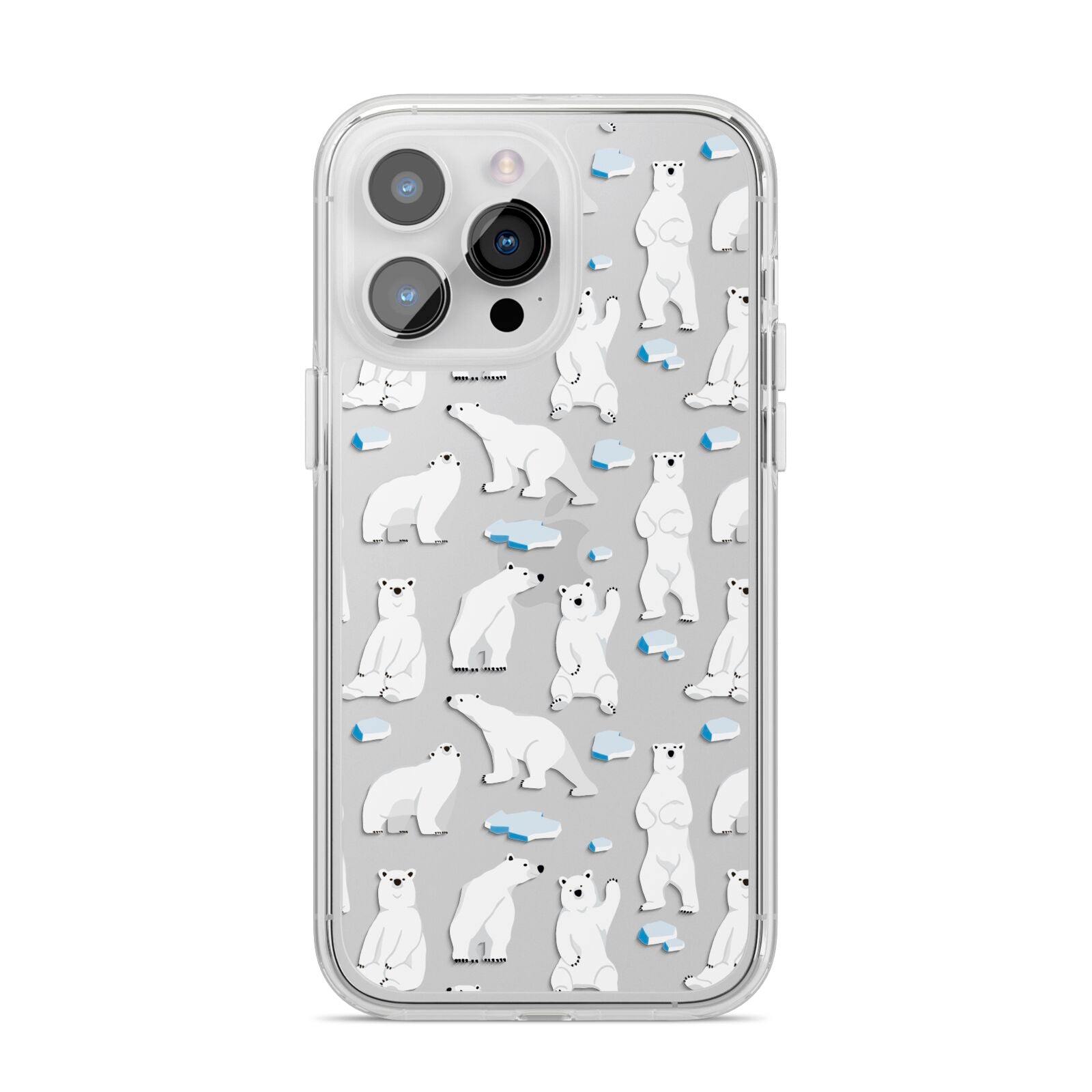 Polar Bear iPhone 14 Pro Max Clear Tough Case Silver