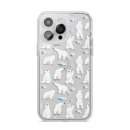 Polar Bear iPhone 14 Pro Max Clear Tough Case Silver