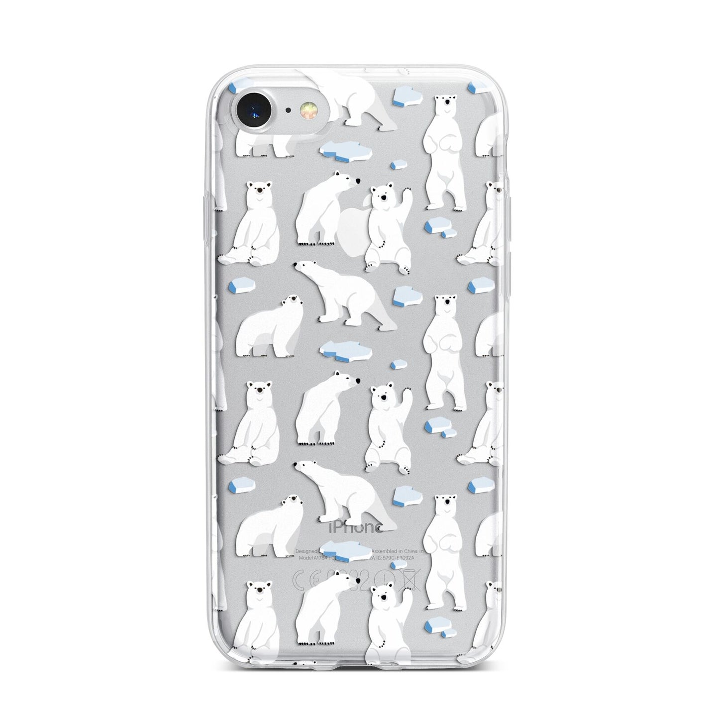 Polar Bear iPhone 7 Bumper Case on Silver iPhone