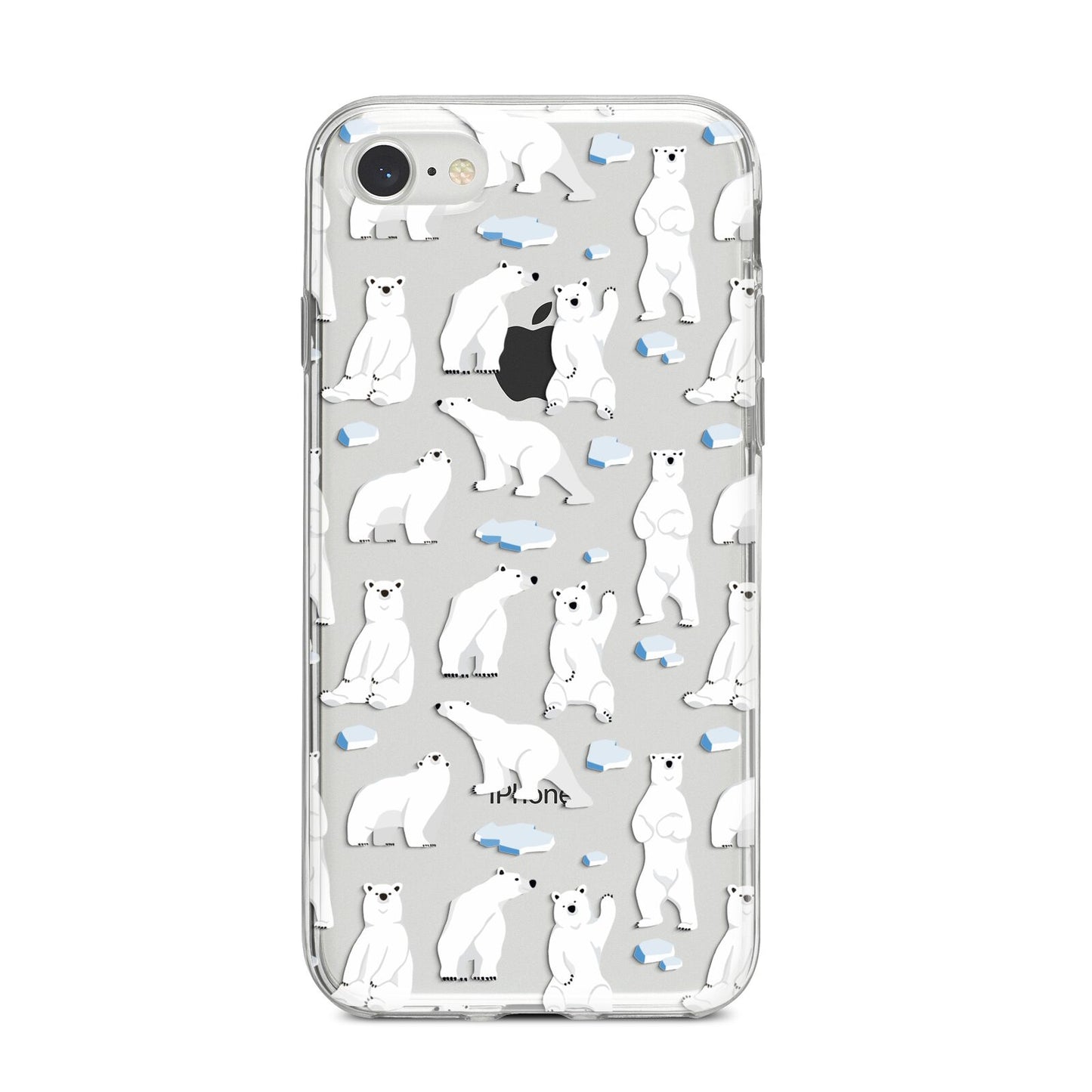 Polar Bear iPhone 8 Bumper Case on Silver iPhone