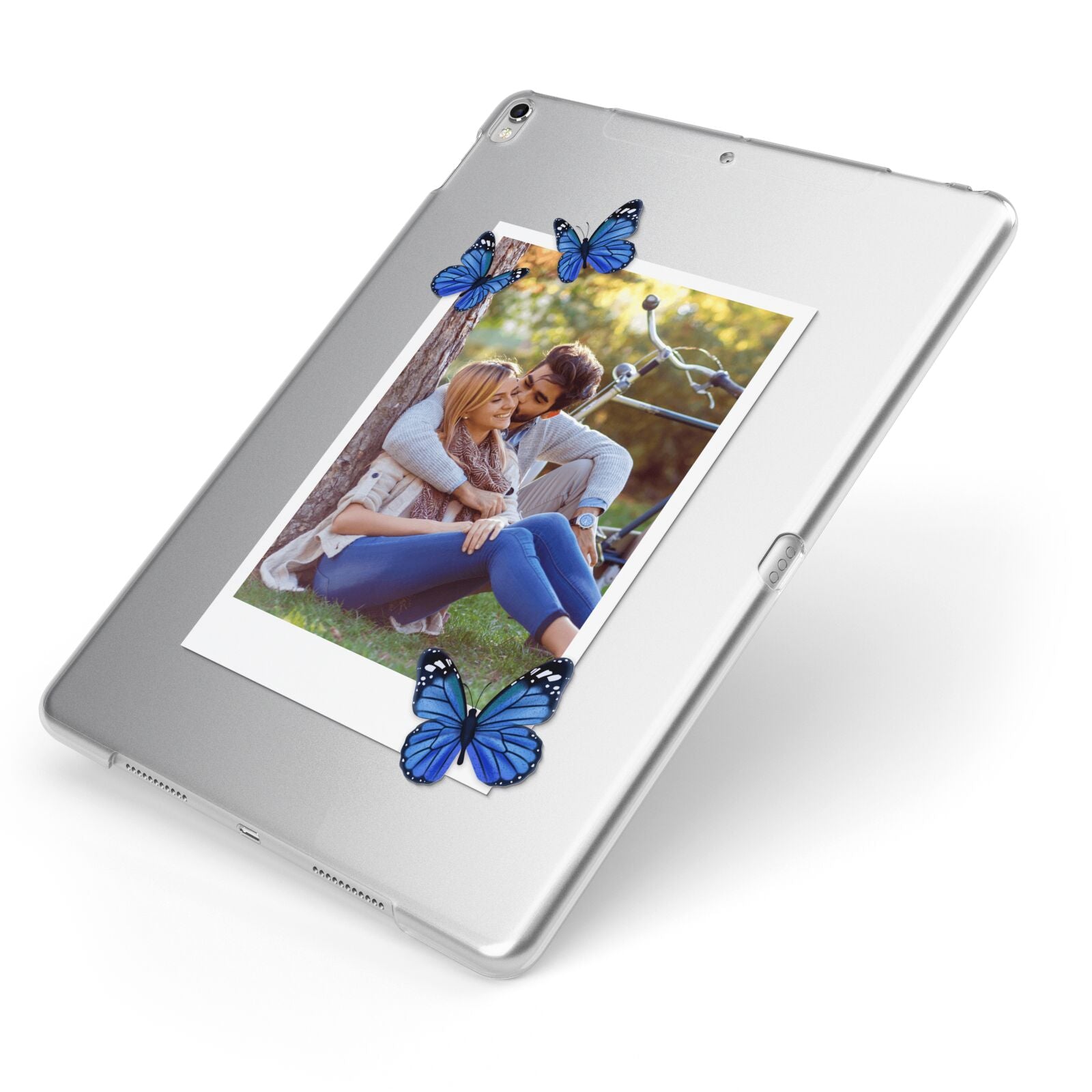 Polaroid Photo Apple iPad Case on Silver iPad Side View