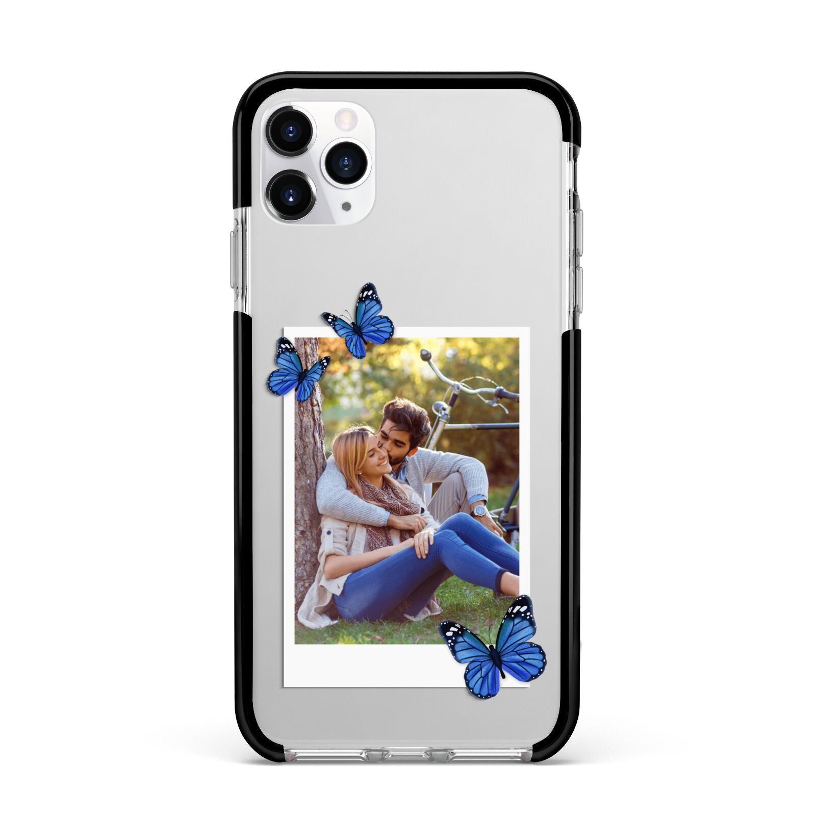 Polaroid Photo Apple iPhone 11 Pro Max in Silver with Black Impact Case