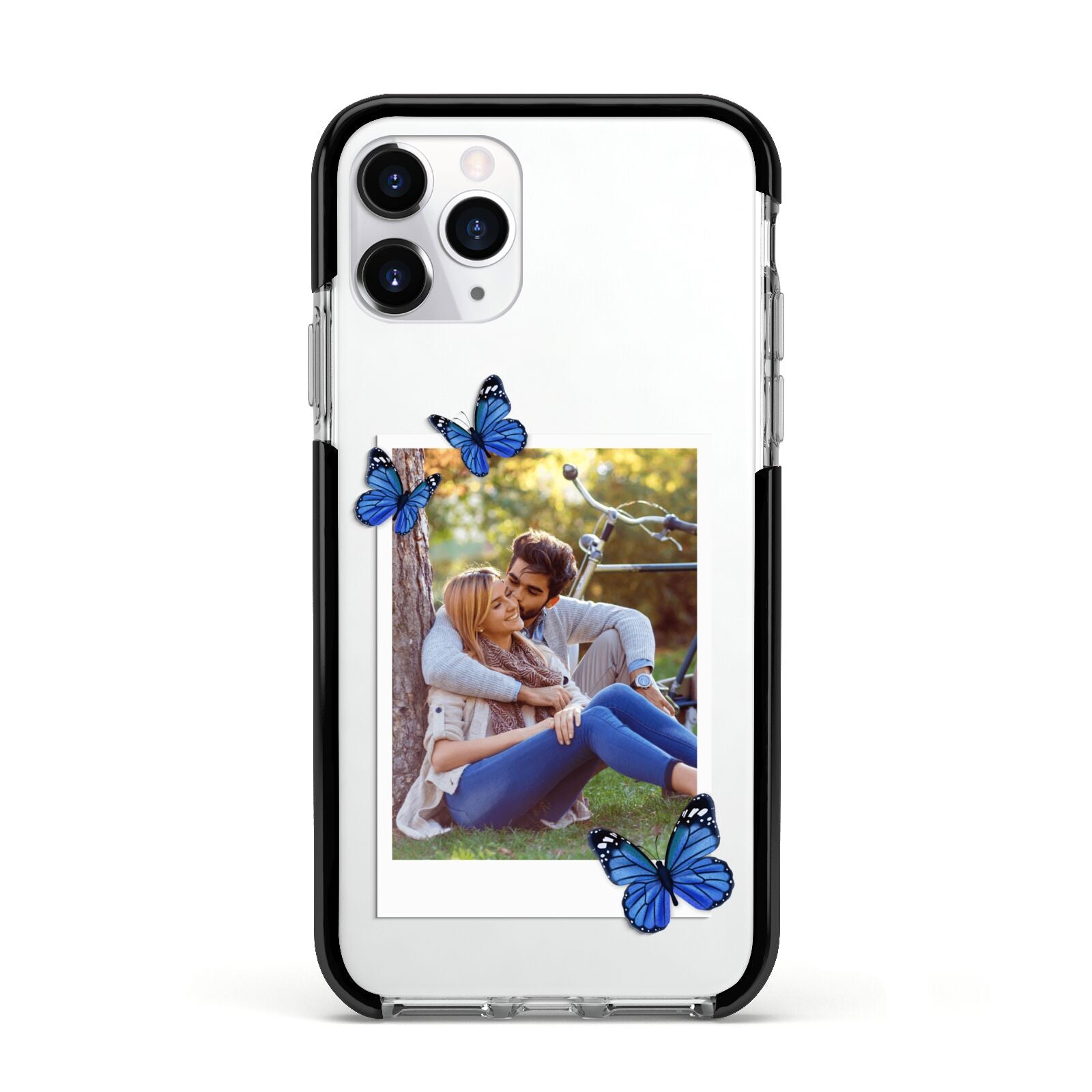 Polaroid Photo Apple iPhone 11 Pro in Silver with Black Impact Case