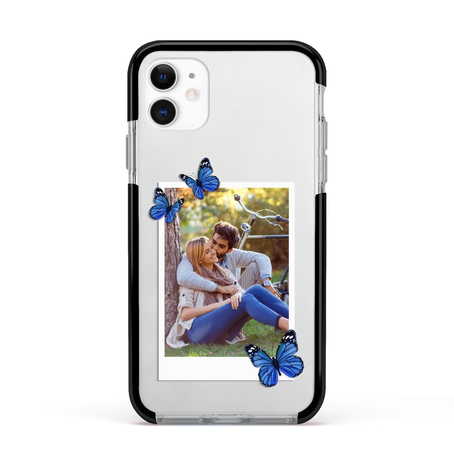 Polaroid Photo Apple iPhone 11 in White with Black Impact Case
