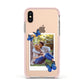 Polaroid Photo Apple iPhone Xs Impact Case Pink Edge on Gold Phone