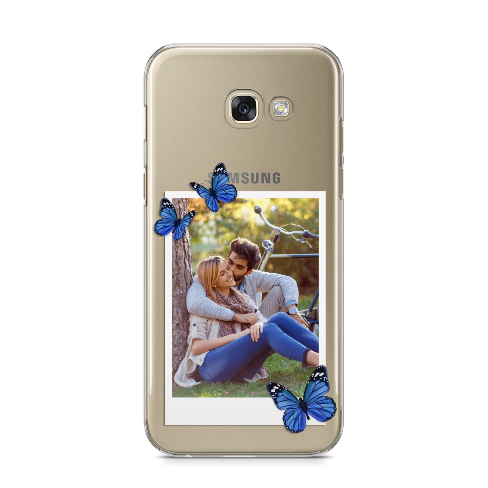 Polaroid Photo Samsung Galaxy A5 2017 Case on gold phone