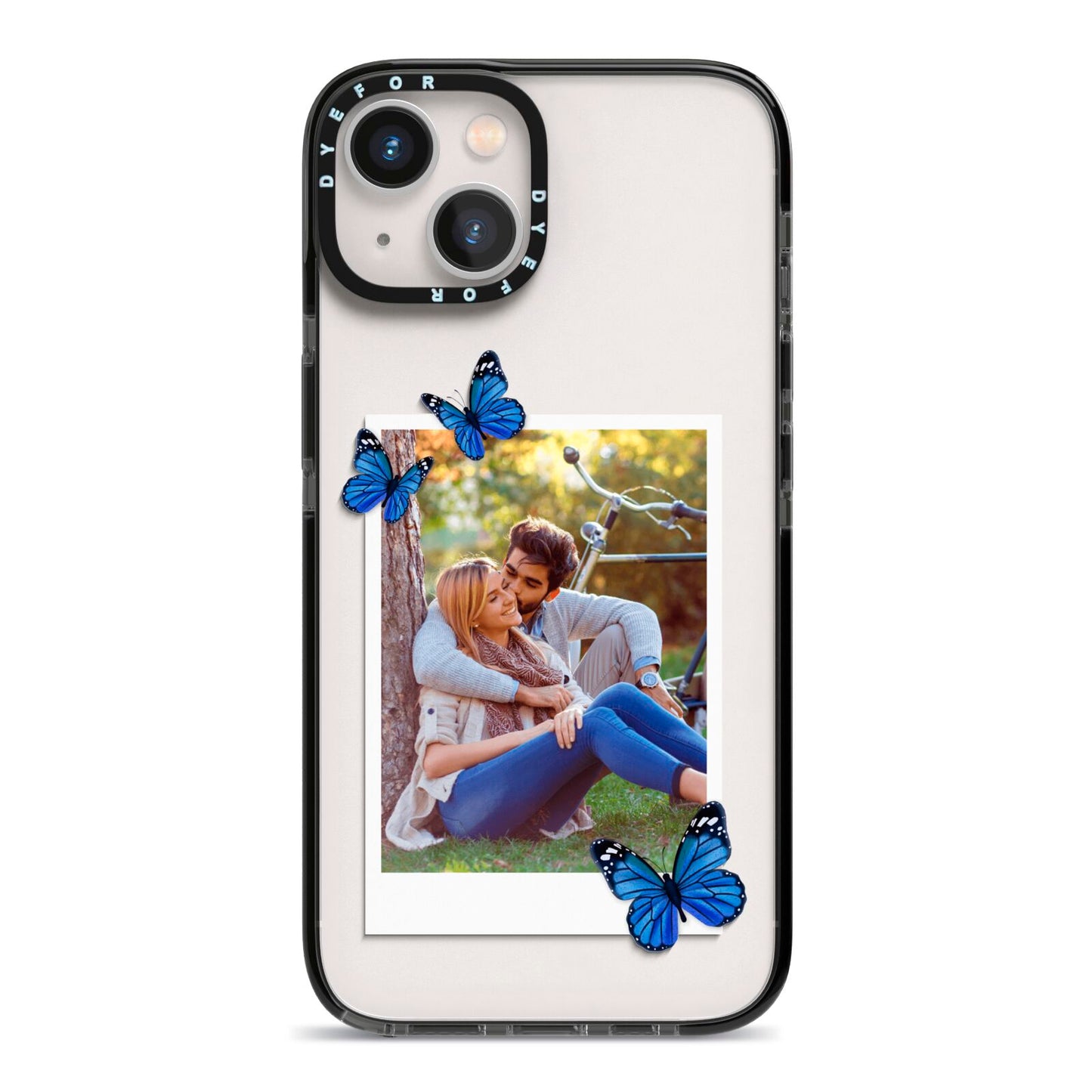 Polaroid Photo iPhone 13 Black Impact Case on Silver phone