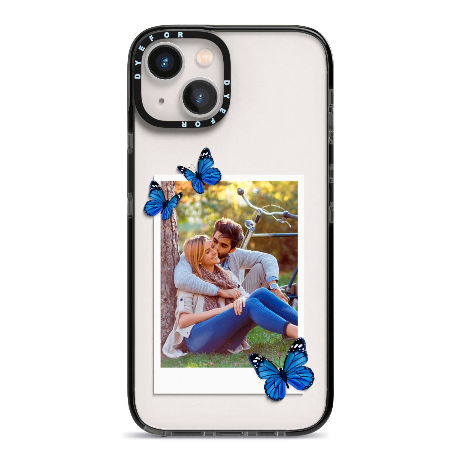 Polaroid Photo iPhone 13 Black Impact Case on Silver phone