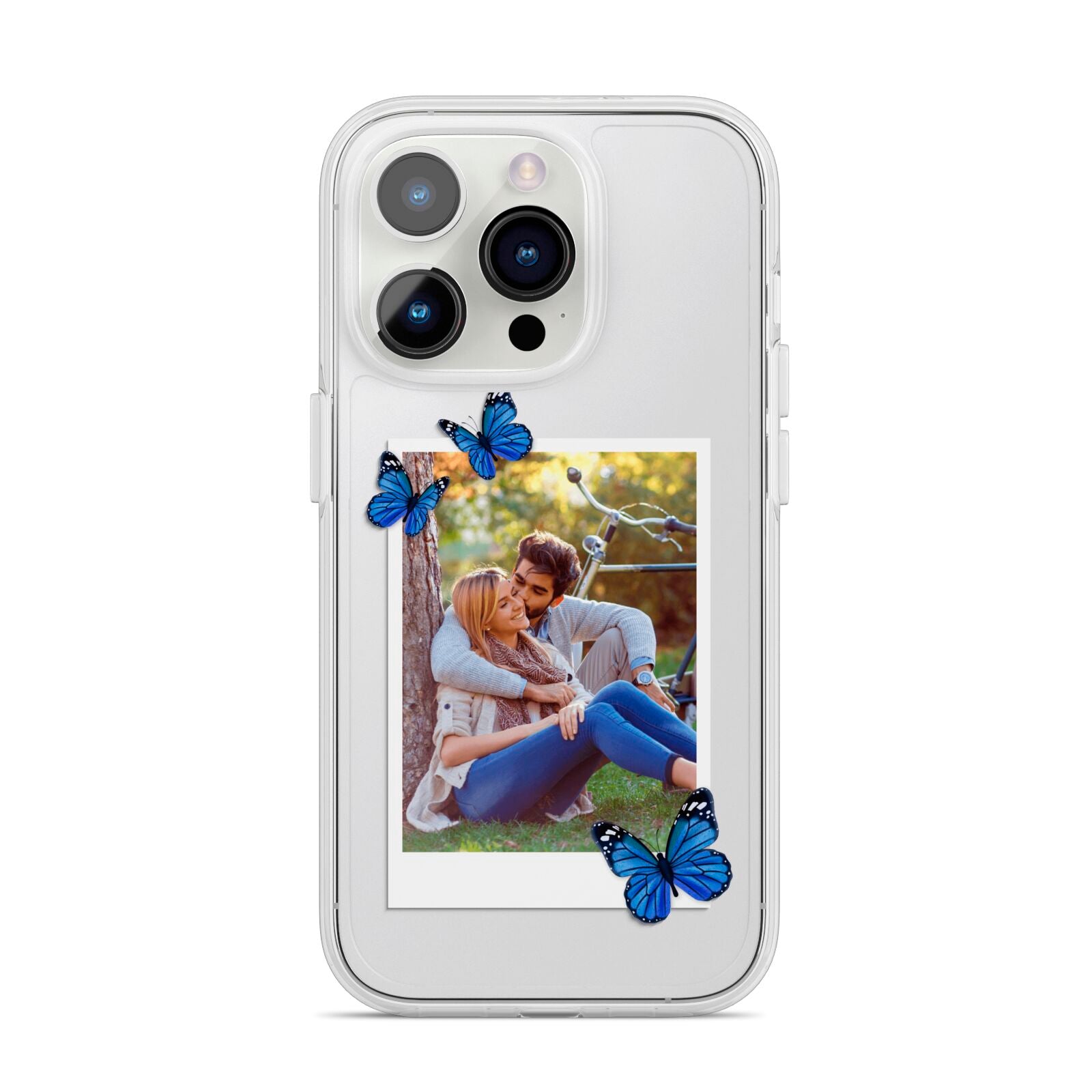 Polaroid Photo iPhone 14 Pro Clear Tough Case Silver