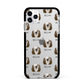 Polish Lowland Sheepdog Icon with Name Apple iPhone 11 Pro Max in Silver with Black Impact Case