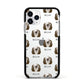 Polish Lowland Sheepdog Icon with Name Apple iPhone 11 Pro in Silver with Black Impact Case