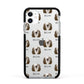 Polish Lowland Sheepdog Icon with Name Apple iPhone 11 in White with Black Impact Case