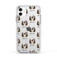 Polish Lowland Sheepdog Icon with Name Apple iPhone 11 in White with White Impact Case