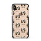 Polish Lowland Sheepdog Icon with Name Apple iPhone Xs Max Impact Case Black Edge on Gold Phone