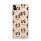 Polish Lowland Sheepdog Icon with Name Apple iPhone Xs Max Impact Case White Edge on Gold Phone