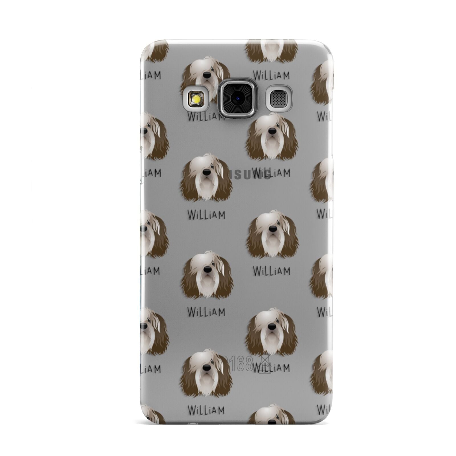 Polish Lowland Sheepdog Icon with Name Samsung Galaxy A3 Case