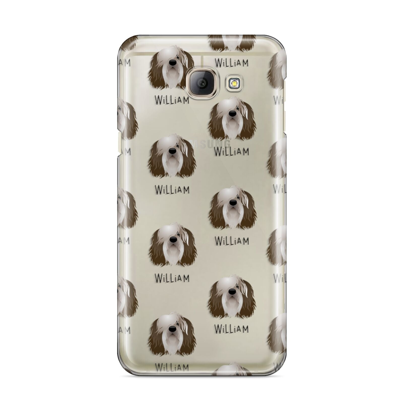 Polish Lowland Sheepdog Icon with Name Samsung Galaxy A8 2016 Case