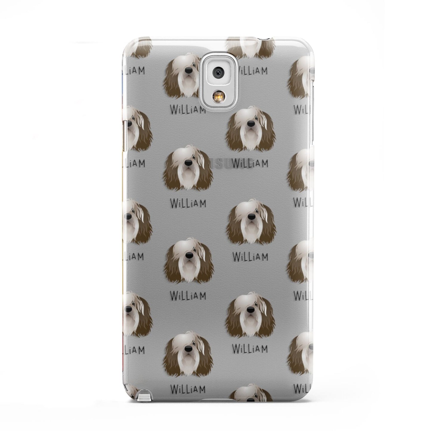 Polish Lowland Sheepdog Icon with Name Samsung Galaxy Note 3 Case