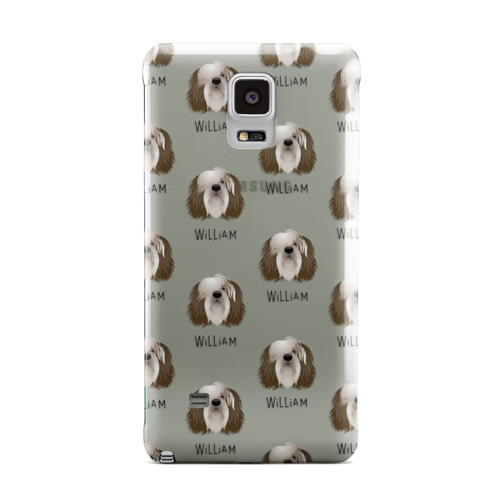 Polish Lowland Sheepdog Icon with Name Samsung Galaxy Note 4 Case