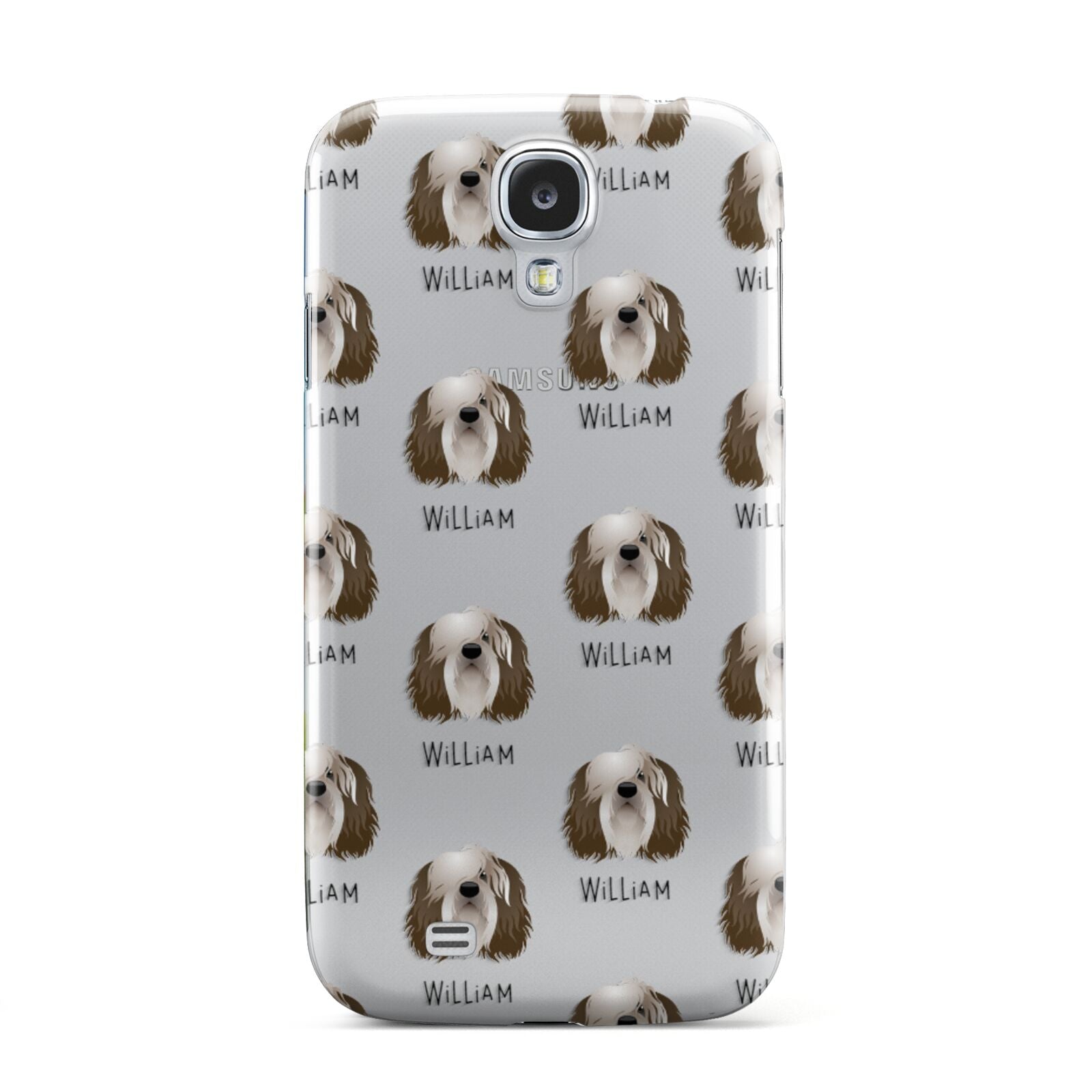 Polish Lowland Sheepdog Icon with Name Samsung Galaxy S4 Case