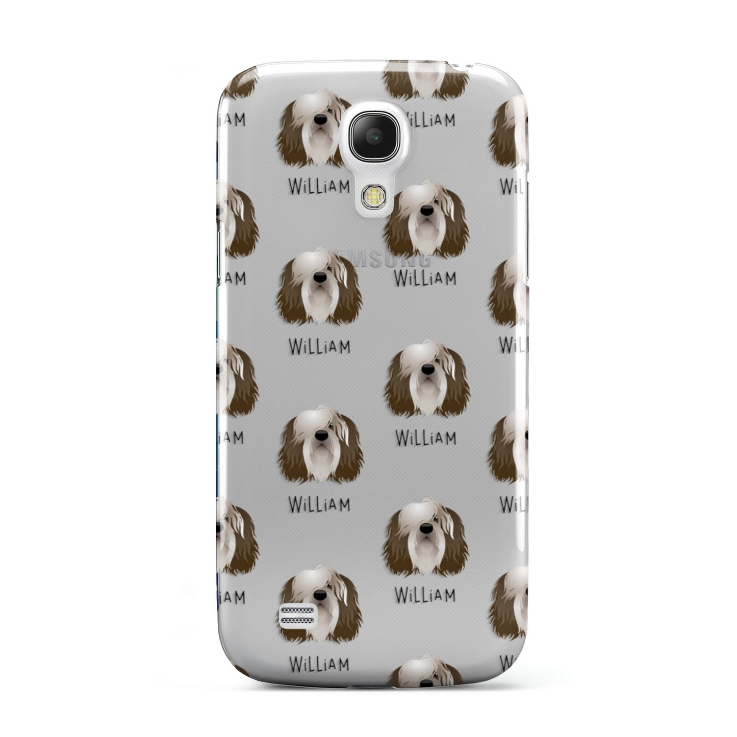 Polish Lowland Sheepdog Icon with Name Samsung Galaxy S4 Mini Case