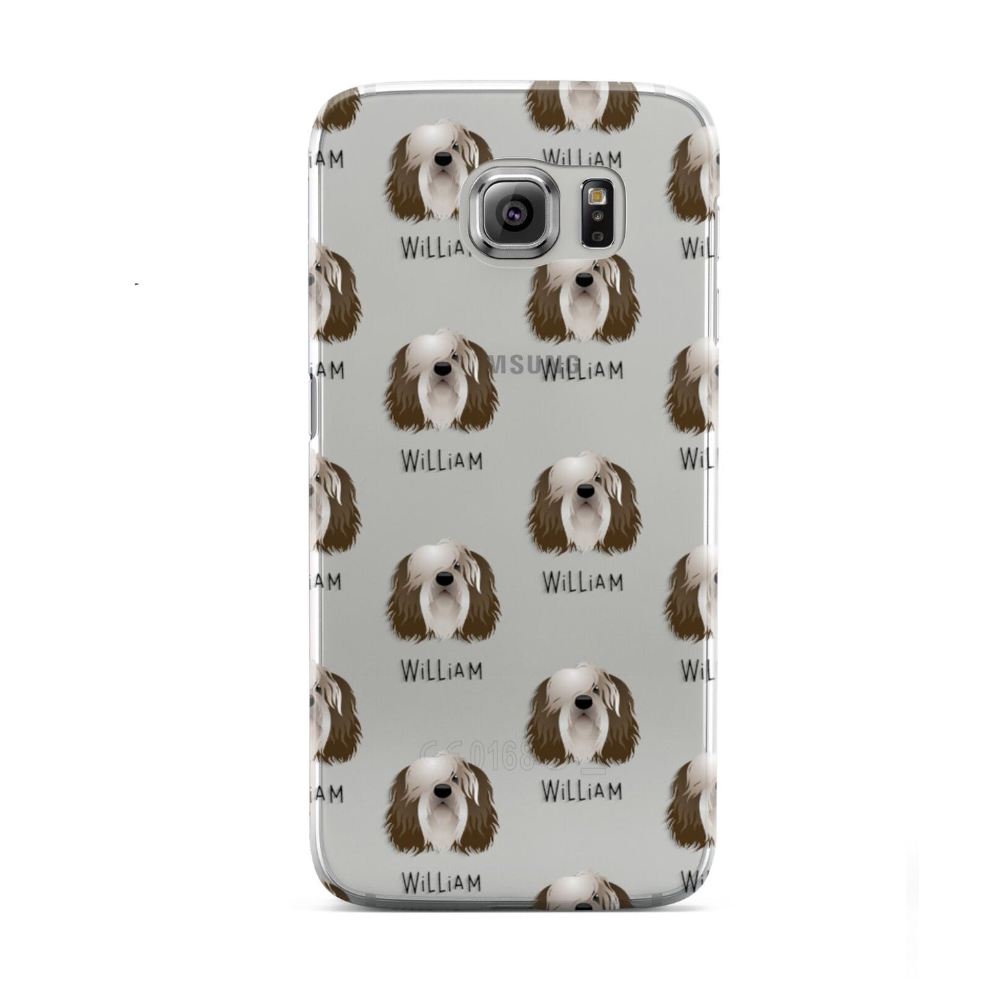Polish Lowland Sheepdog Icon with Name Samsung Galaxy S6 Case