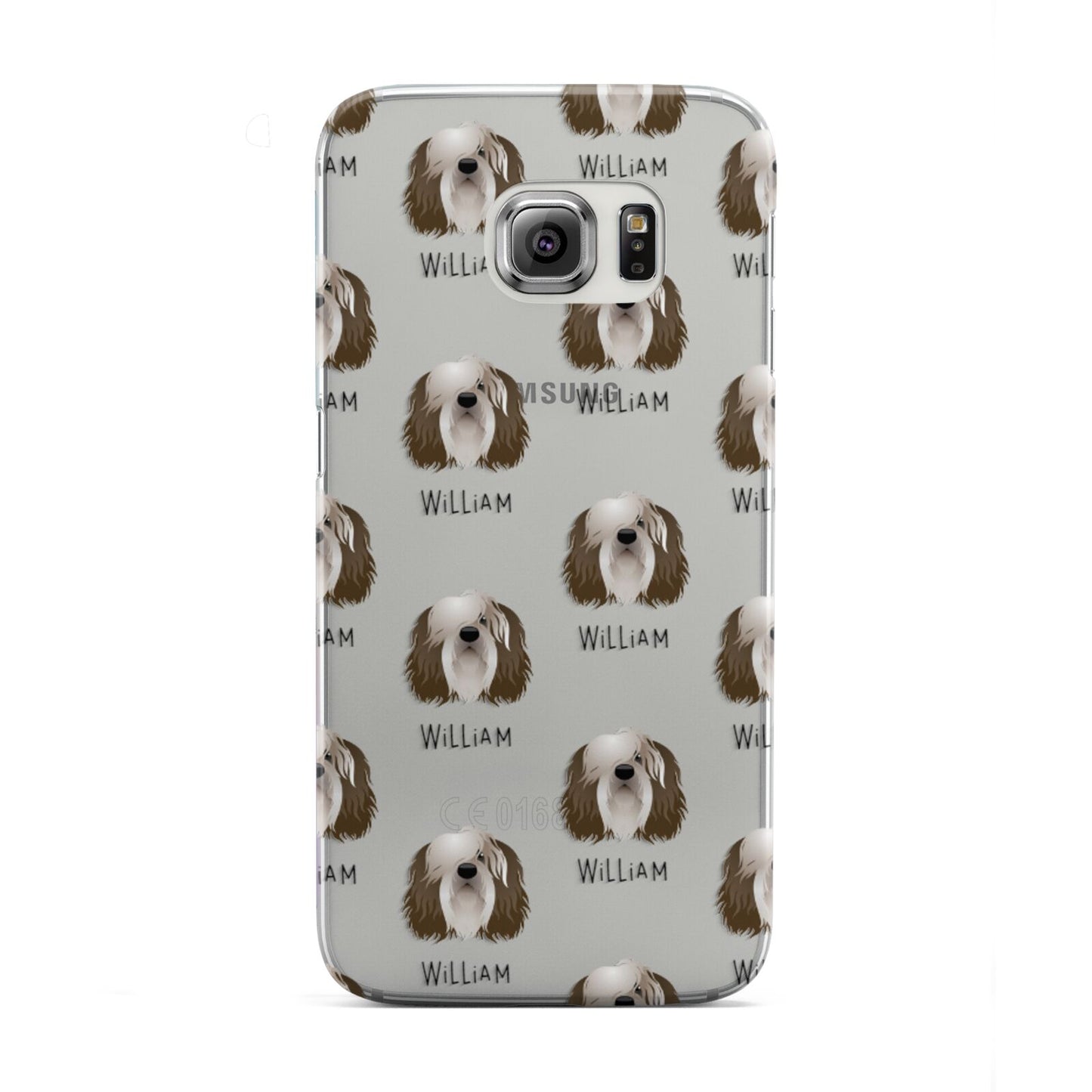 Polish Lowland Sheepdog Icon with Name Samsung Galaxy S6 Edge Case