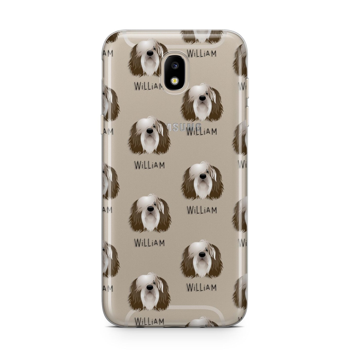 Polish Lowland Sheepdog Icon with Name Samsung J5 2017 Case