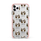 Polish Lowland Sheepdog Icon with Name iPhone 11 Pro Max Impact Pink Edge Case