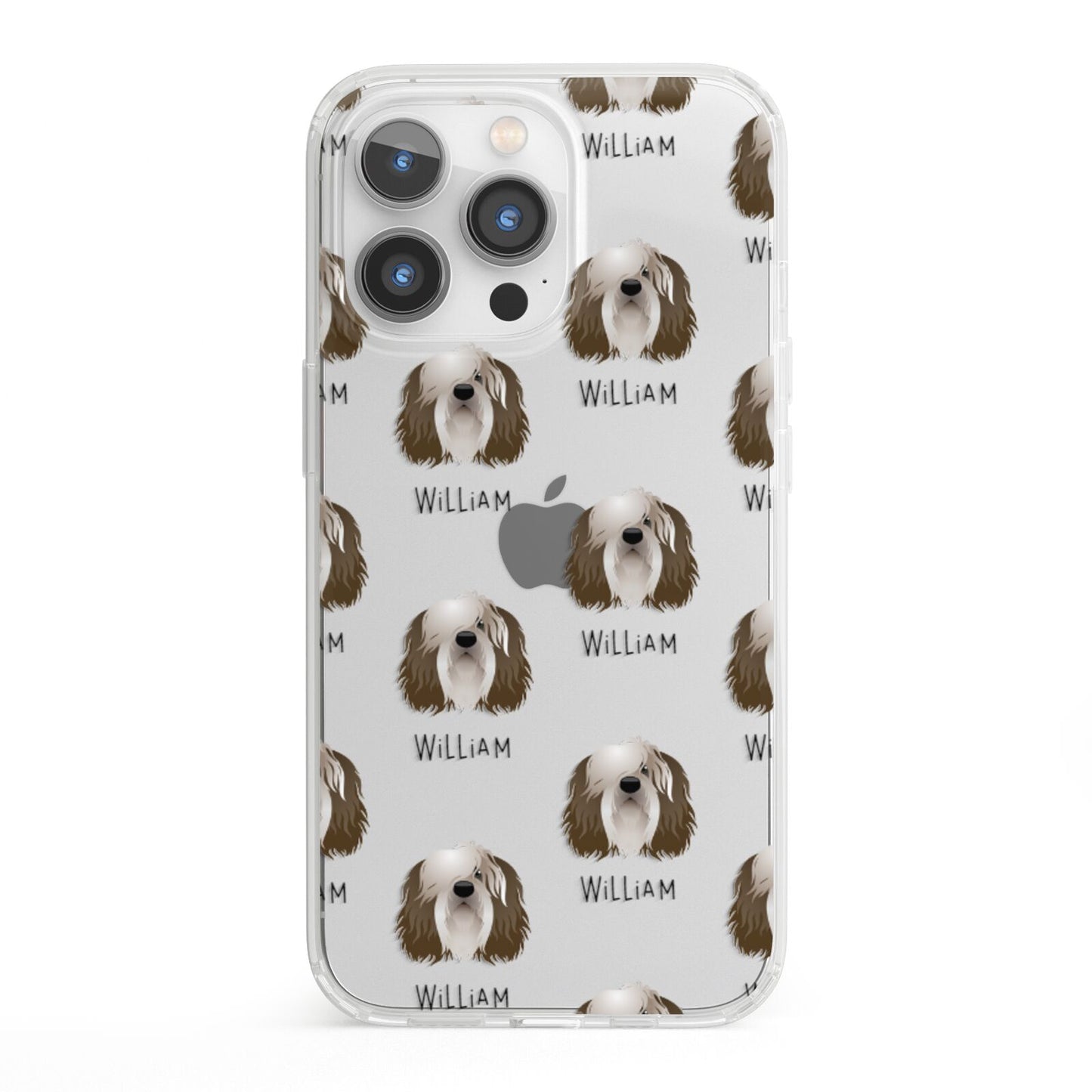 Polish Lowland Sheepdog Icon with Name iPhone 13 Pro Clear Bumper Case