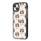 Polish Lowland Sheepdog Icon with Name iPhone 14 Plus Black Impact Case Side Angle on Silver phone