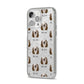 Polish Lowland Sheepdog Icon with Name iPhone 14 Pro Max Glitter Tough Case Silver Angled Image