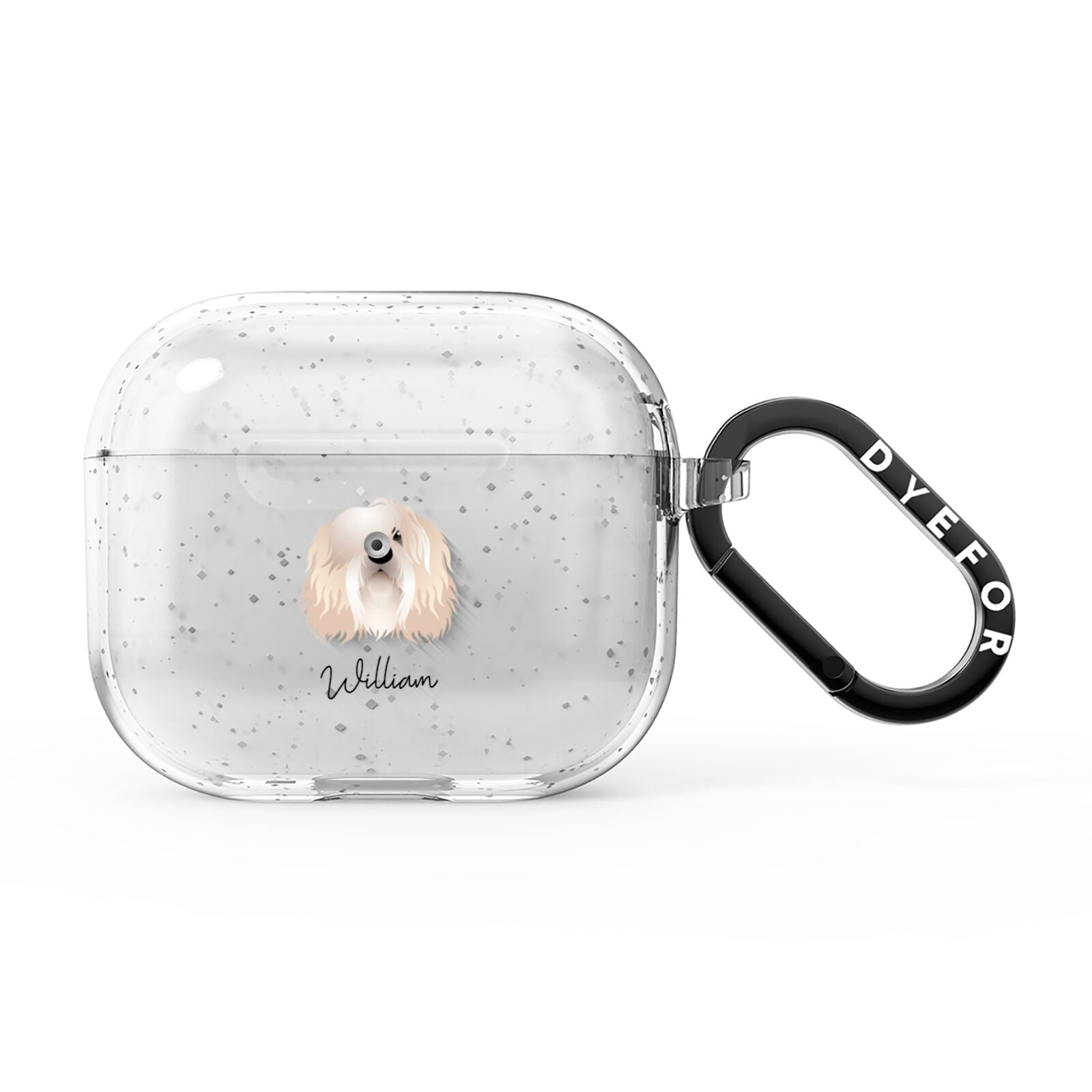 Polish Lowland Sheepdog Personalised AirPods Glitter Case 3rd Gen
