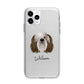 Polish Lowland Sheepdog Personalised Apple iPhone 11 Pro Max in Silver with Bumper Case