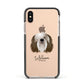 Polish Lowland Sheepdog Personalised Apple iPhone Xs Impact Case Black Edge on Gold Phone