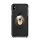 Polish Lowland Sheepdog Personalised Apple iPhone Xs Max Impact Case Black Edge on Black Phone