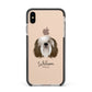 Polish Lowland Sheepdog Personalised Apple iPhone Xs Max Impact Case Black Edge on Gold Phone
