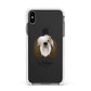 Polish Lowland Sheepdog Personalised Apple iPhone Xs Max Impact Case White Edge on Black Phone