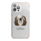 Polish Lowland Sheepdog Personalised iPhone 13 Pro Max TPU Impact Case with Pink Edges