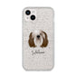 Polish Lowland Sheepdog Personalised iPhone 14 Plus Glitter Tough Case Starlight