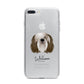 Polish Lowland Sheepdog Personalised iPhone 7 Plus Bumper Case on Silver iPhone