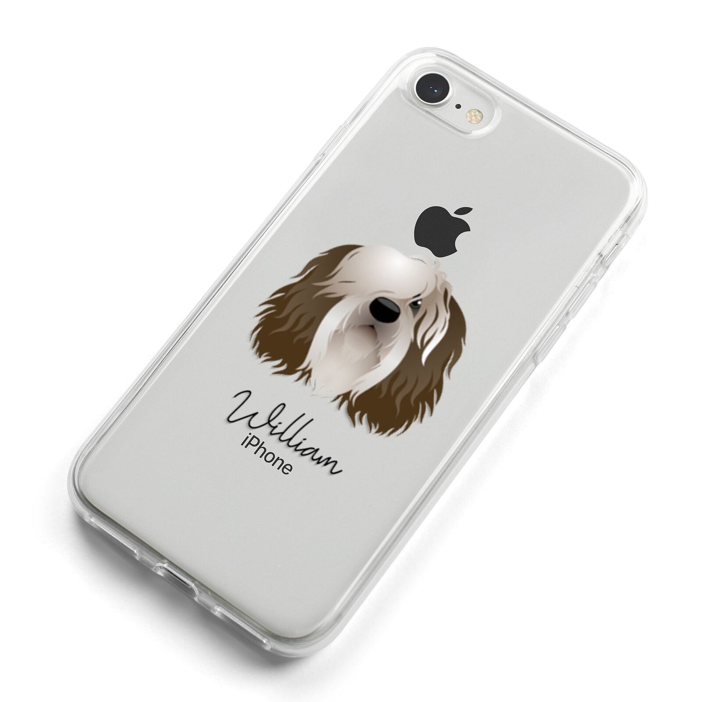 Polish Lowland Sheepdog Personalised iPhone 8 Bumper Case on Silver iPhone Alternative Image