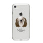 Polish Lowland Sheepdog Personalised iPhone 8 Bumper Case on Silver iPhone