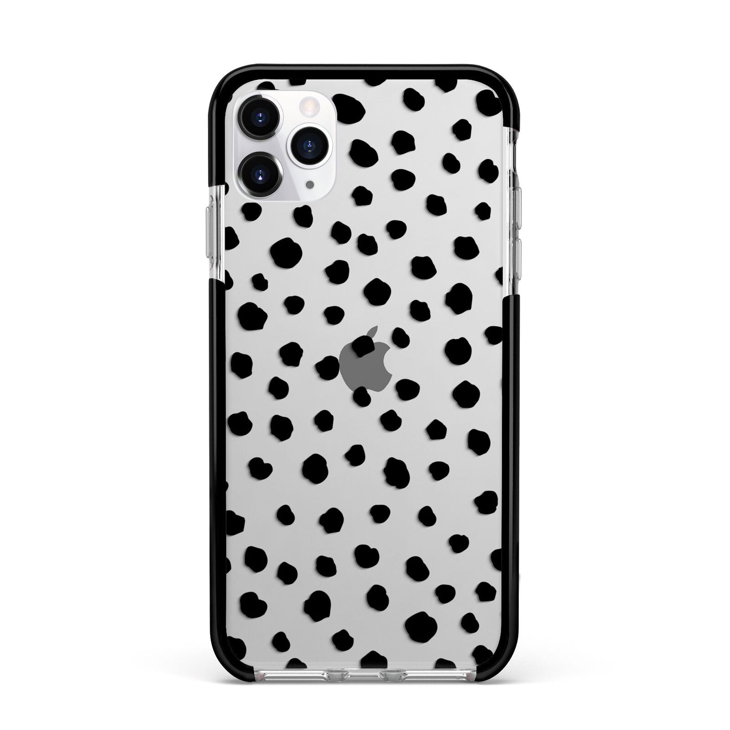 Polka Dot Apple iPhone 11 Pro Max in Silver with Black Impact Case