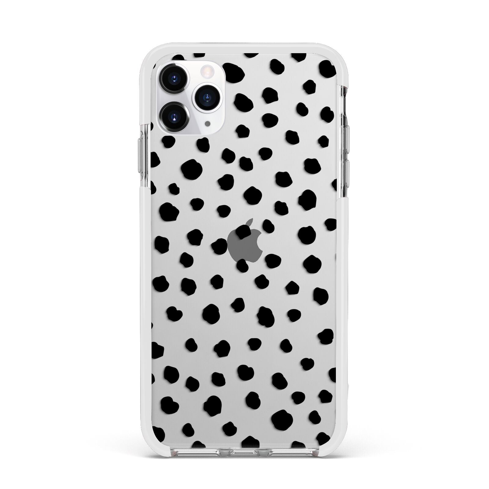 Polka Dot Apple iPhone 11 Pro Max in Silver with White Impact Case